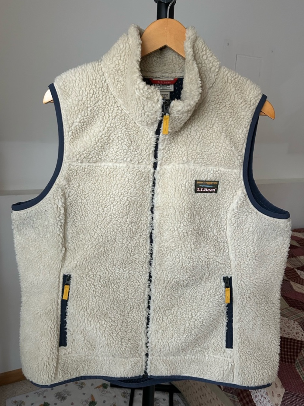 LL Bean Mountain Pile Sherpa Fleece Vest Women’s XL
